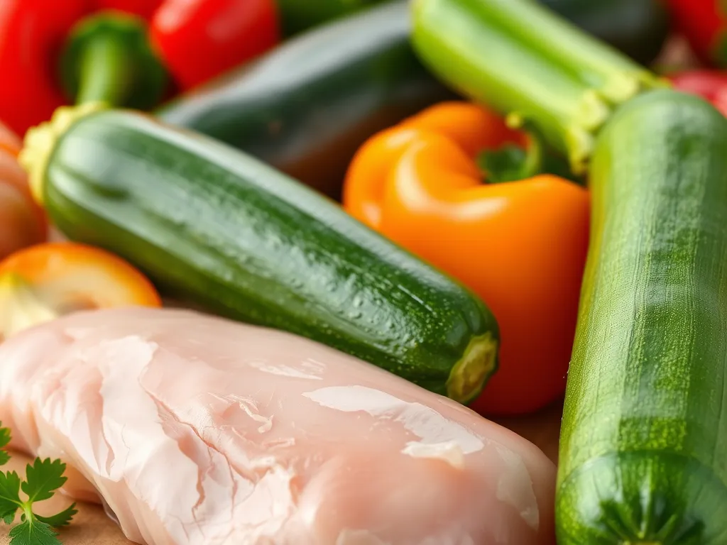 Przepis na kurczaka z cukinią i papryką