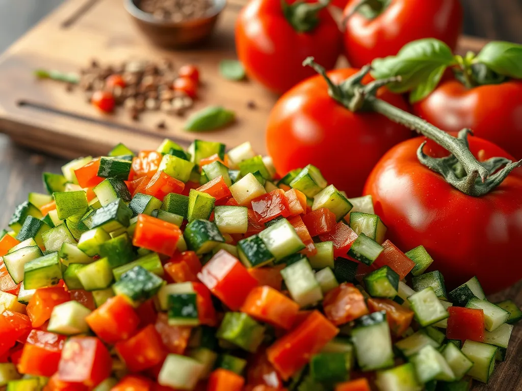 Przepis na leczo z cukinią papryką i pomidorami