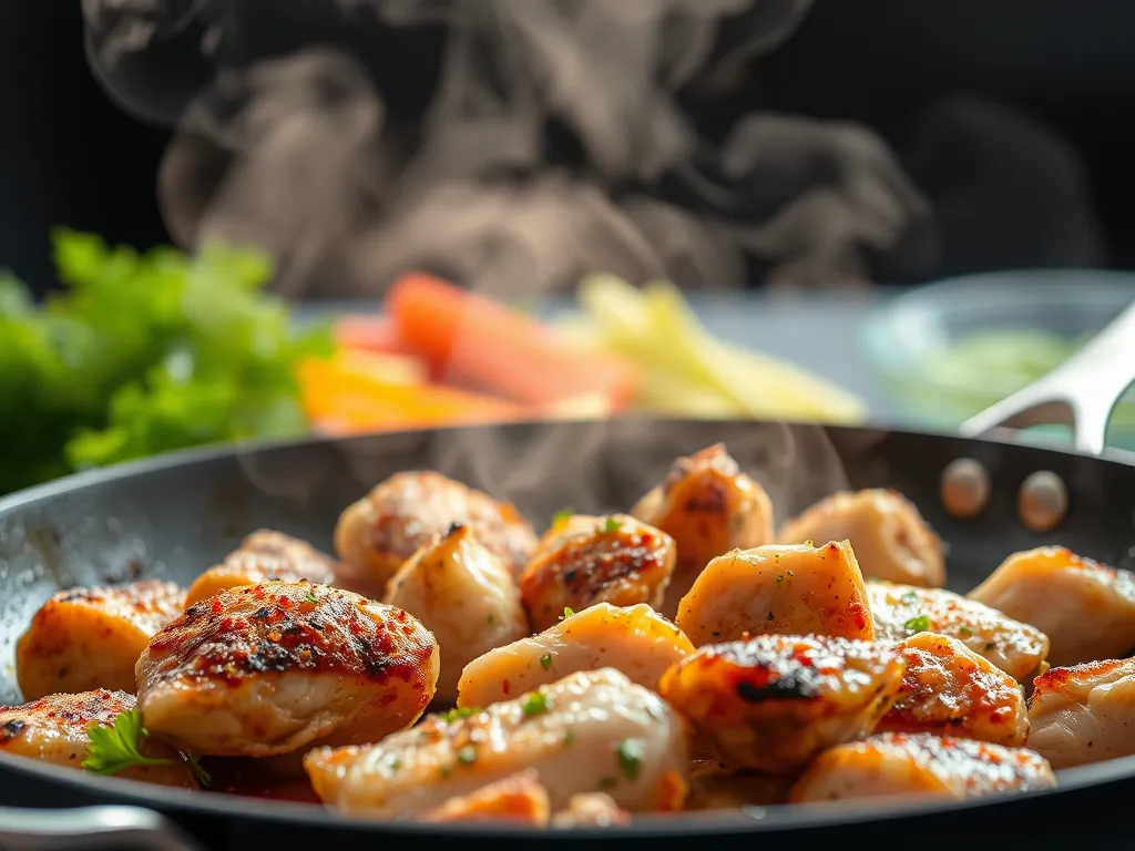 Jak smażyć kawałki kurczaka na patelni?